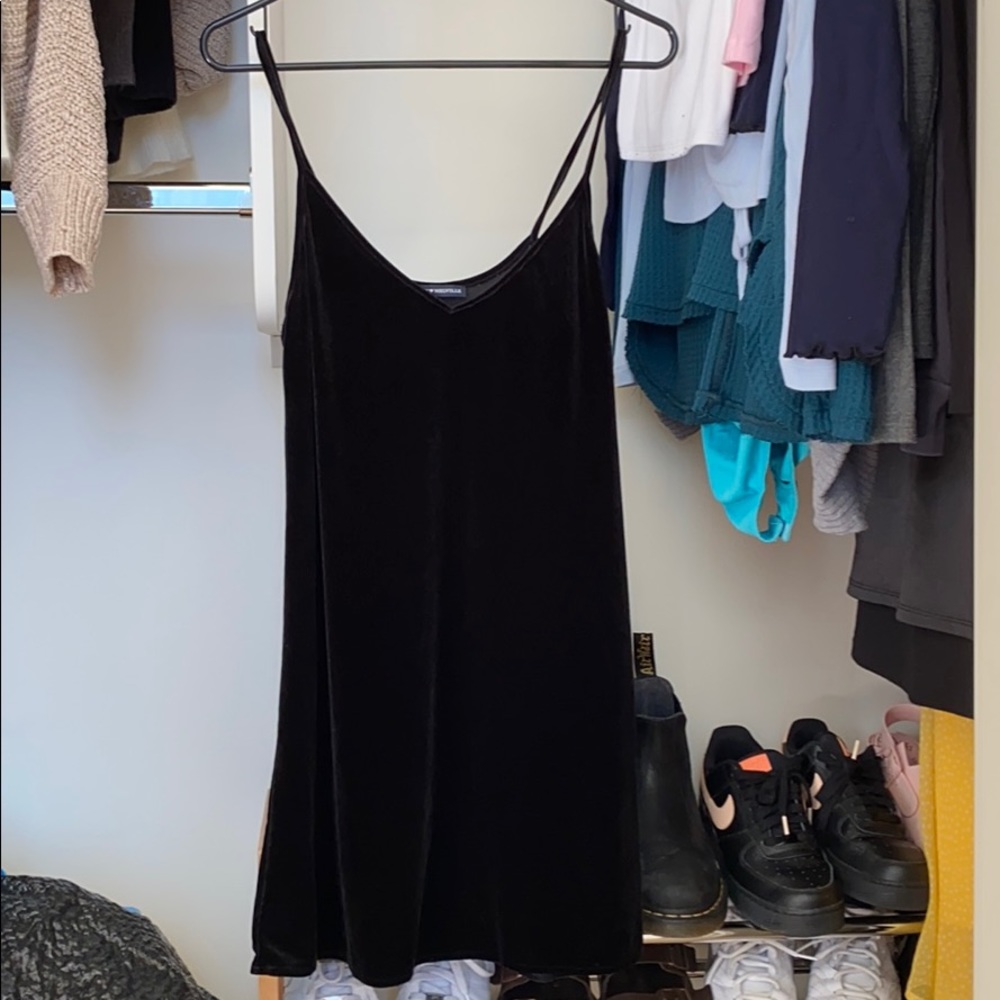 Brandy Melville Black Velvet Dress